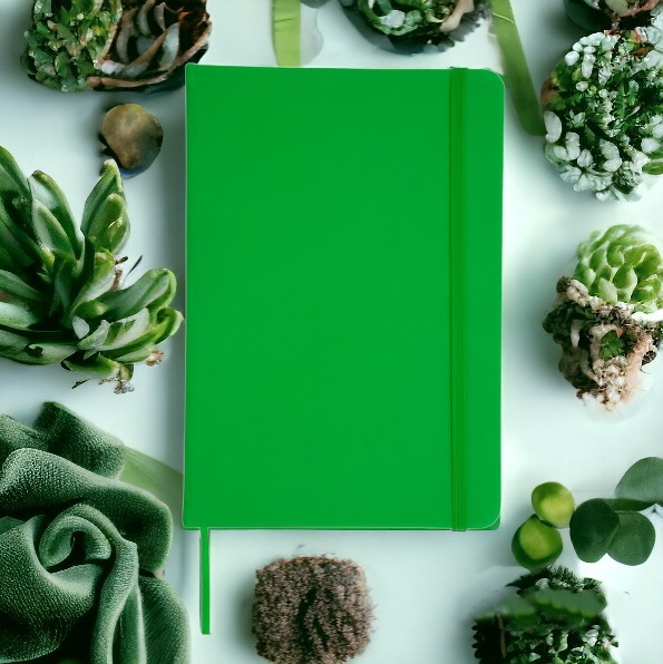 Блокнот A6 CORAL в обложке из экокожи / Скетчбук 100 листов